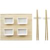 Sushi Set - DKD Home Decor - Standard - Bamboo - 28 X 22 X 2.5 Cm - Natural White