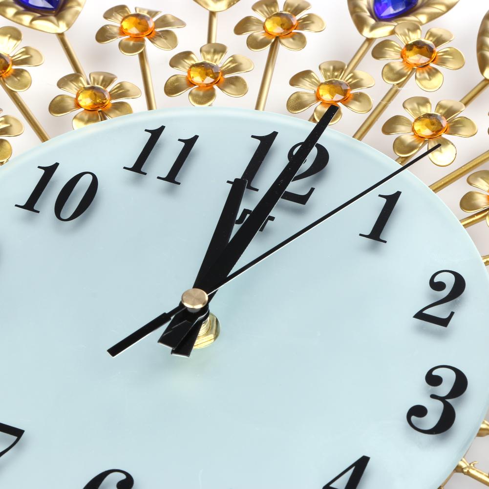 Большие настенные часы Роскошная алмазная живопись Металл Гостиная Инструмент для украшения дома Подвесные часы Товары 2019 года