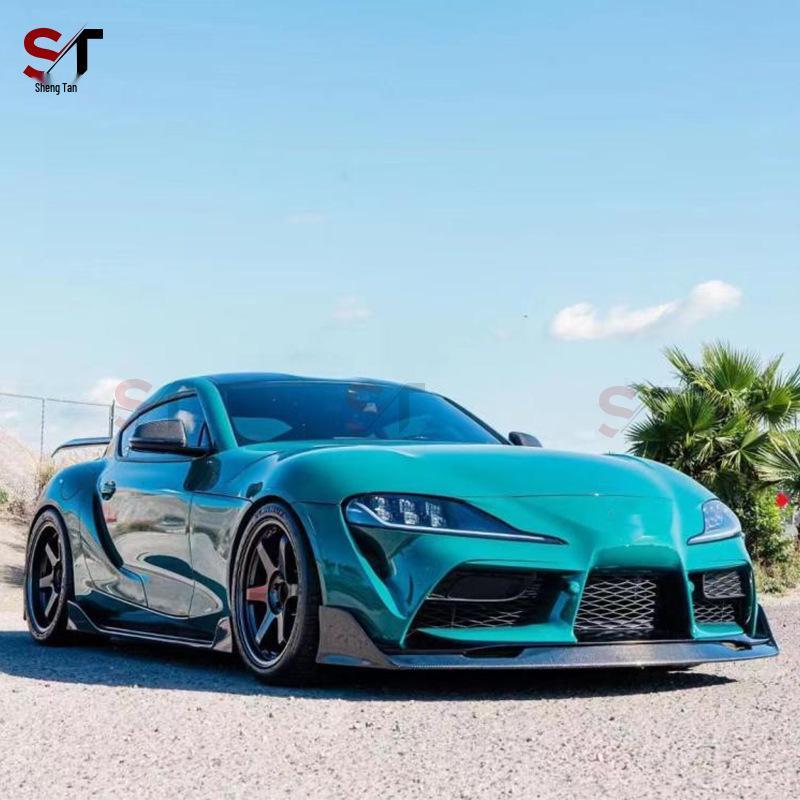 Совместимо с Toyota SUPRA A90 A91 MK5 AG Комплект сплиттеров переднего бампера из углеродного волокна.