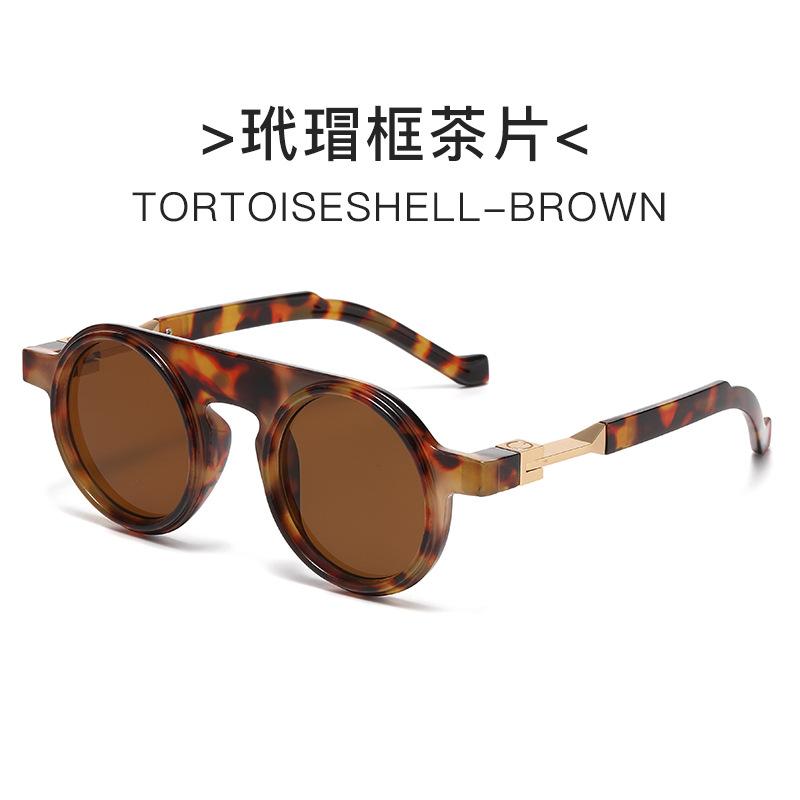 New Fashion High Quality Eyewear Retro Men Women Round Sunglasses Shades UV400 Men Trending Punk Clear Gradient Sun Glasses
