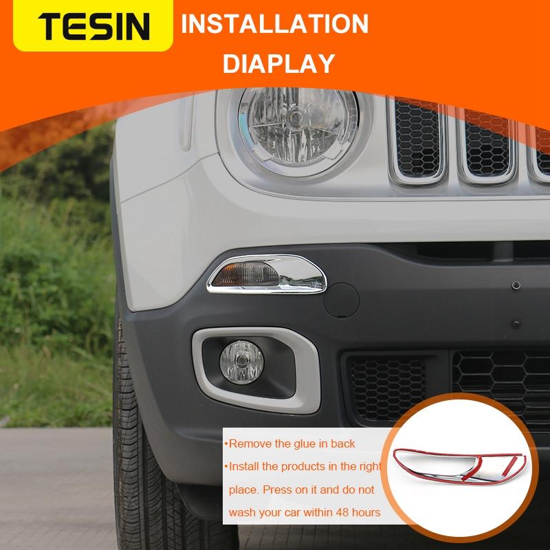 Автомобильные дневные ходовые огни, дневные огни, накладка на лампу для Jeep Renegade 2016 2017 2018 2022, экстерьер
