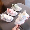 Breathable Toddler Boy Sneakers Stretch Fabric Fashionable Baby Running Shoes Pink School Girl Sports Shoes Sneakers