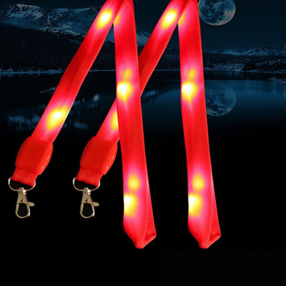 LED Light Up Neck Strap Flashing Lanyards Card Holder ID Badge Case Cruise Lanyards Keychain