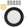 Set of 10 Dimmable LED Panels 6W 4200K 270lm Black IP20