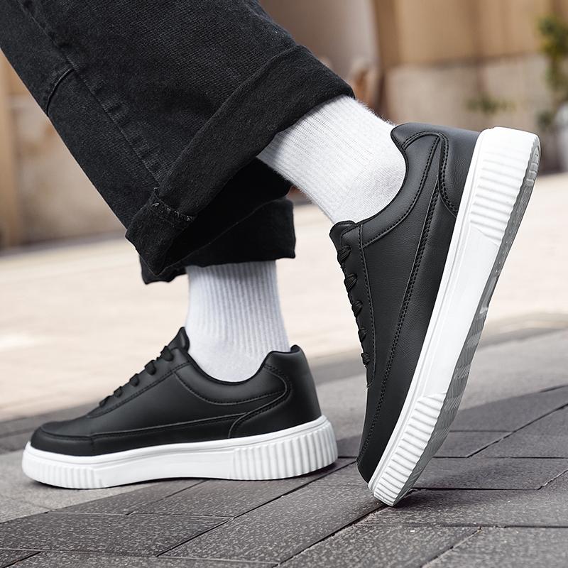 Модные мужские кожаные повседневные туфли на шнуровке весна-осень легкие удобные туфли на платформе мокасины мужские британские туфли на плоской подошве кроссовки