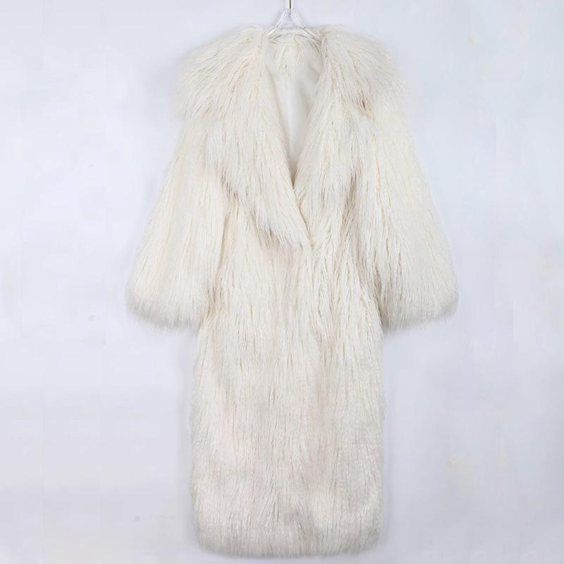 Women's Long Casual Loose And Warm Fur Coat In Large Size