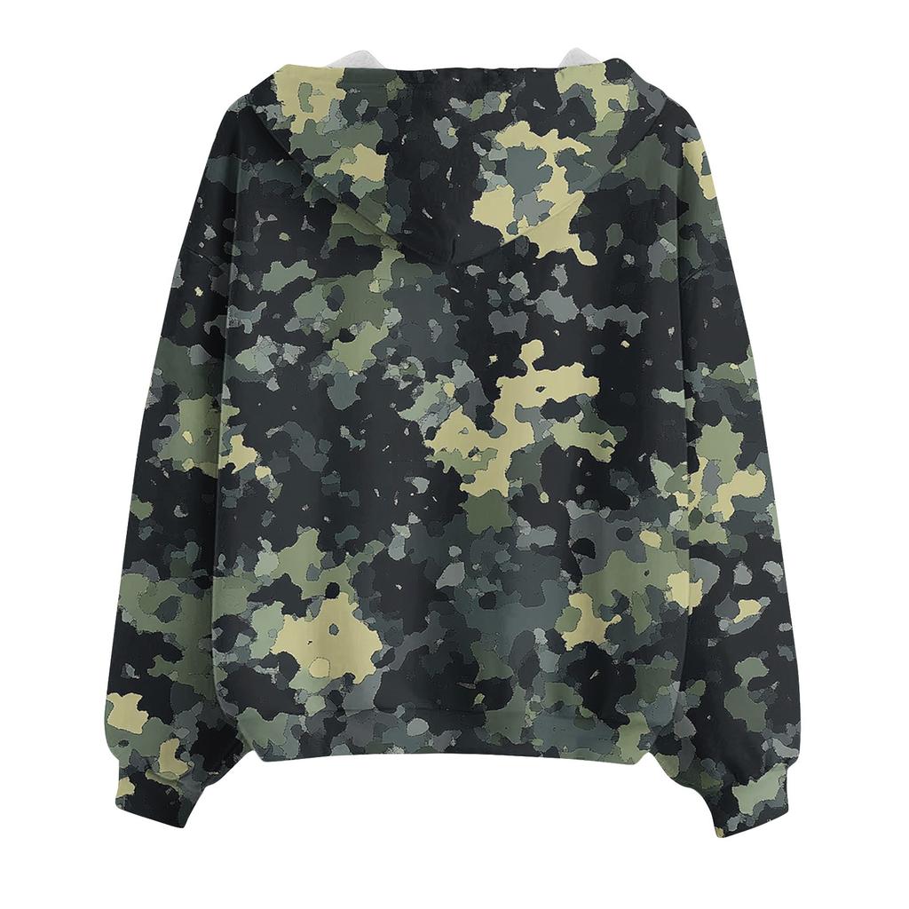 Толстовка с капюшоном на молнии для женщин с длинным рукавом, свободные толстовки для женщин, куртка с карманами, модная одежда на осень