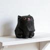 Ручная резьба по дереву Фигурка кошки Милый котенок Статуэтка Декор для дома Настольный декор Трехцветный Оранжевый кот Рэгдолл Бомбейский кот Миниатюрное ремесленное изделие Подарок