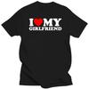 Funny I Love Heart My Girlfriend T Shirts Graphic Mdl Streetwear Short Sleeve O-Neck Birthday Gift T-shirt Mens Clothing