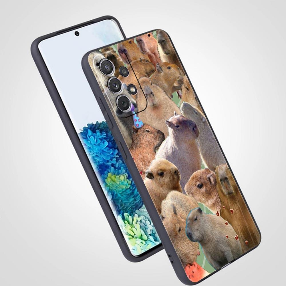 Cute Capybara Phone Case for Samsung Galaxy A51 A71 A21S A12 A11 A31 A41 A52 A32 A23 A33 A53 A73 A03S A13 5G A72 A54 A34 Cover