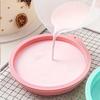 4pcs Silicone Layered Cake Molds Round Shape Cake Baking Pan Heat Resistant Toast Bread Mold Non-stick Kitchen Baking Tool