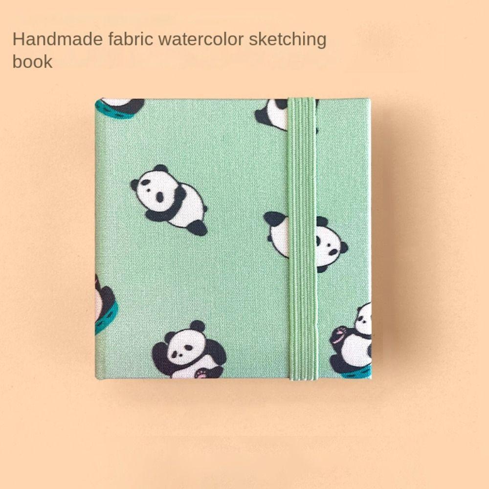 Flower Mini Fabric Watercolor Book Colorful Mini Watercolor Painting Book Painting