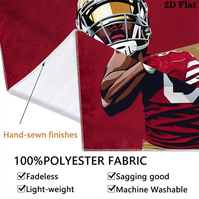 San Francisco 49Ers Wall Tapestry Aesthetic Wall Hanging Printed Fabric Blanket Decorative Tapestries for Bedroom Living Room Home Decor
