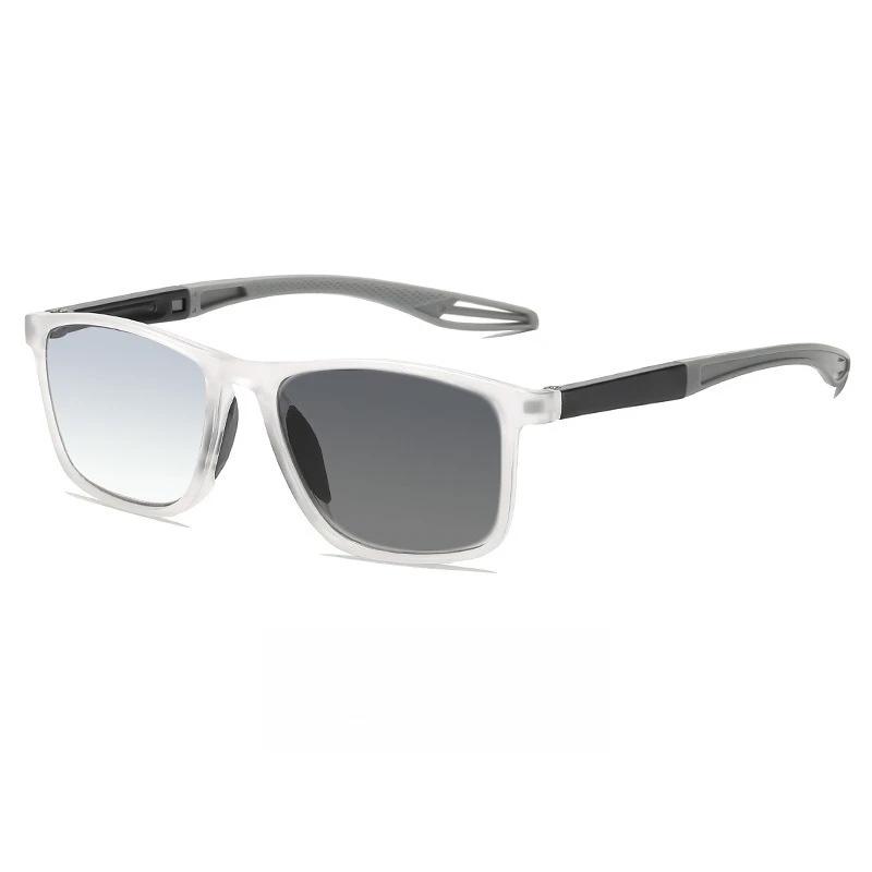 Unisex HD Sports Photochromic Reading Glasses Fashion Non-slip Anti Blue Light Eyeglasses UV Protection Diopter +1.0 TO +4.0