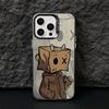 Мультяшный Человек-Коробка Чехол для Телефона для iPhone 17 Air 16 16e 15 14 Plus 13 12 11 Pro Max X Xs XR 8 Цветной Серебристый Жесткий Чехол