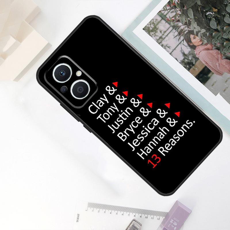 13 Reasons Why Case For OPPO Reno 11F 4Z 5Z 8T 10 Pro 4 6 7 8 5 Lite OPPO Find X6 Pro X2 X3 X5 Lite Cover