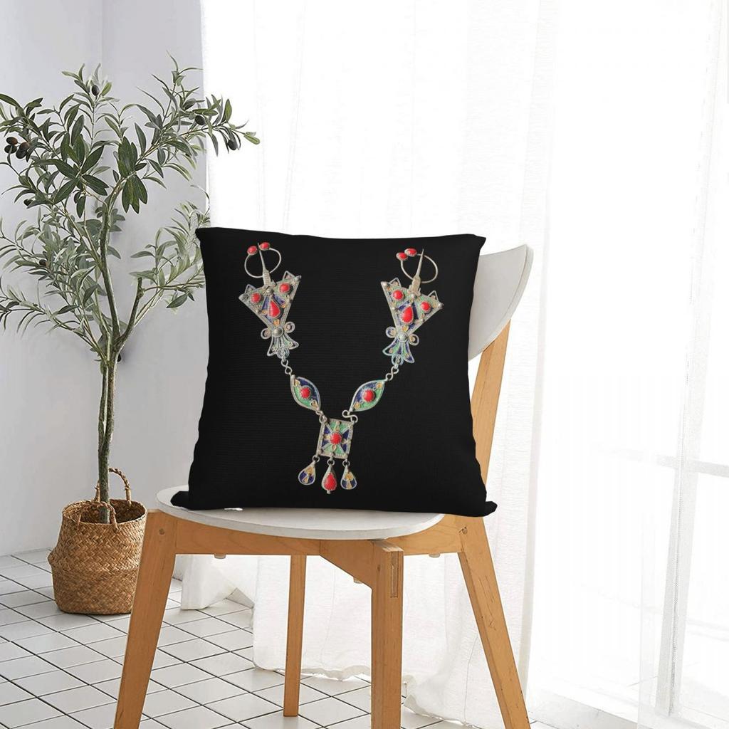 Kabyle Jewelry Amazigh Pillowcase Cushion Comfort Throw Pillow Sofa Decorative Cushions Used for Home Bedroom Living Room