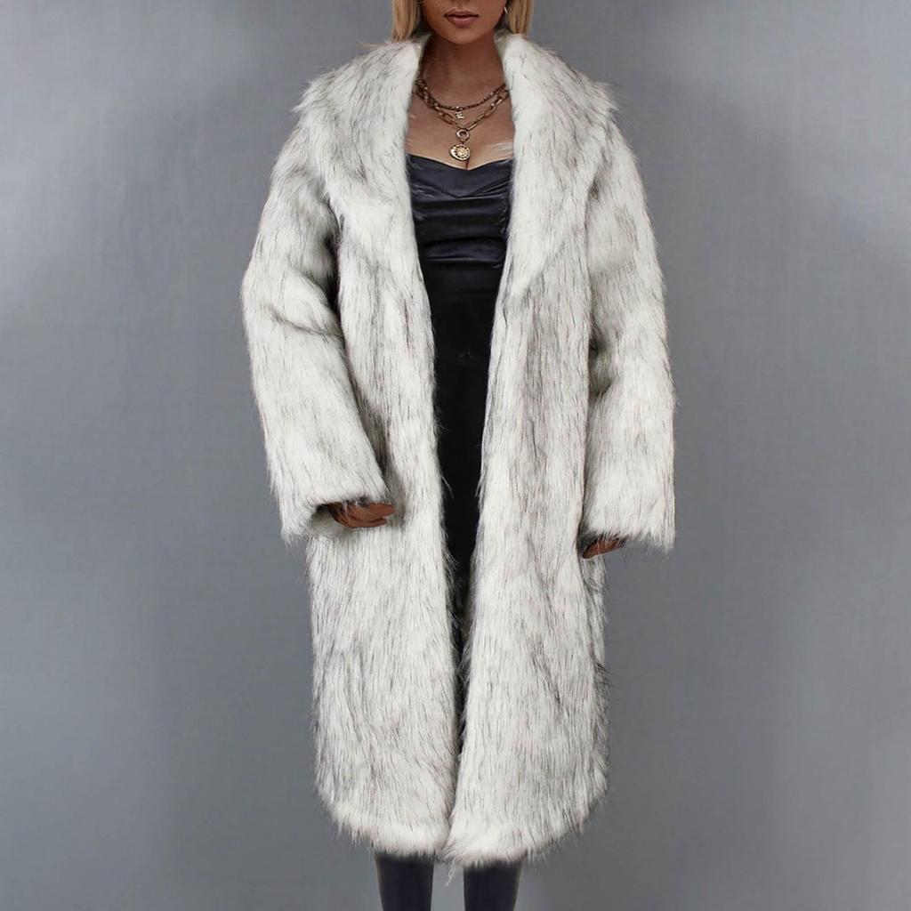 Модное повседневное длинное женское плюшевое однотонное пальто, женское термопальто, кардиган