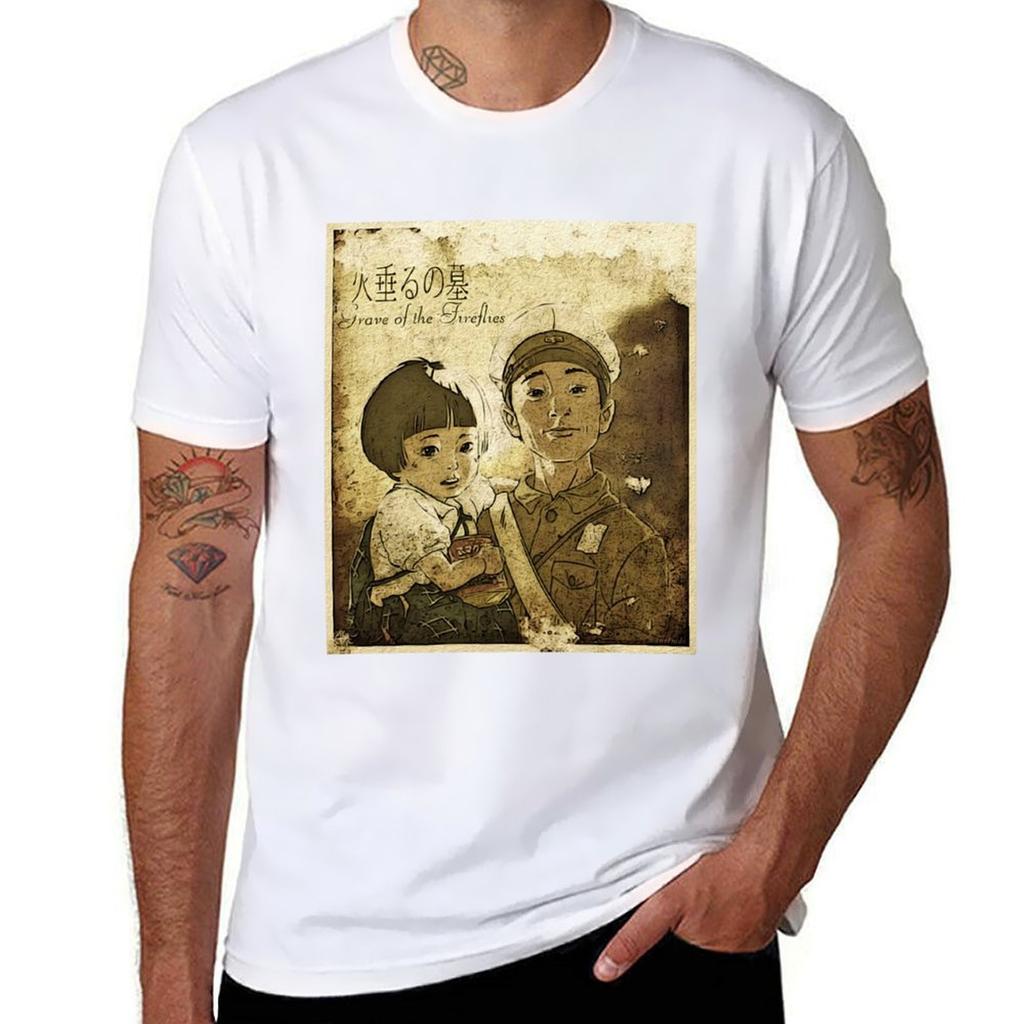 Grave Of The Fireflies Movie Tshirt Breathable Basic Cotton Tshirt