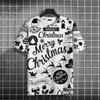 Christmas Tree Pattern 3D Printed T-shirt Street Men's Fashion Plus Size Casual O-neck Short Sleeved T-shirt