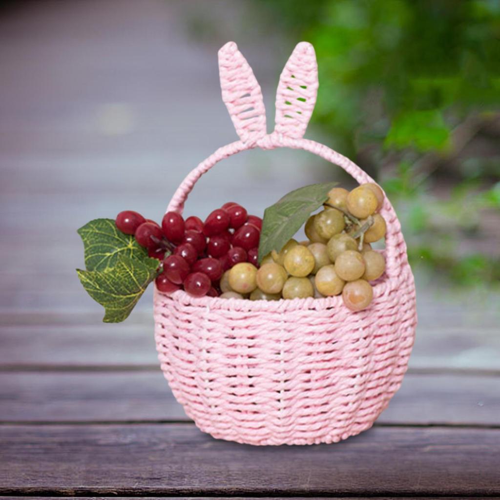 Корзина ручной работы с ушками для продуктов и пикника