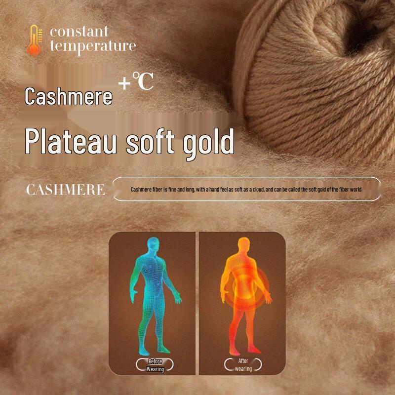 Hodo Мужской Роскошный Свитер из Смеси Кашемира с Круглым Вырезом