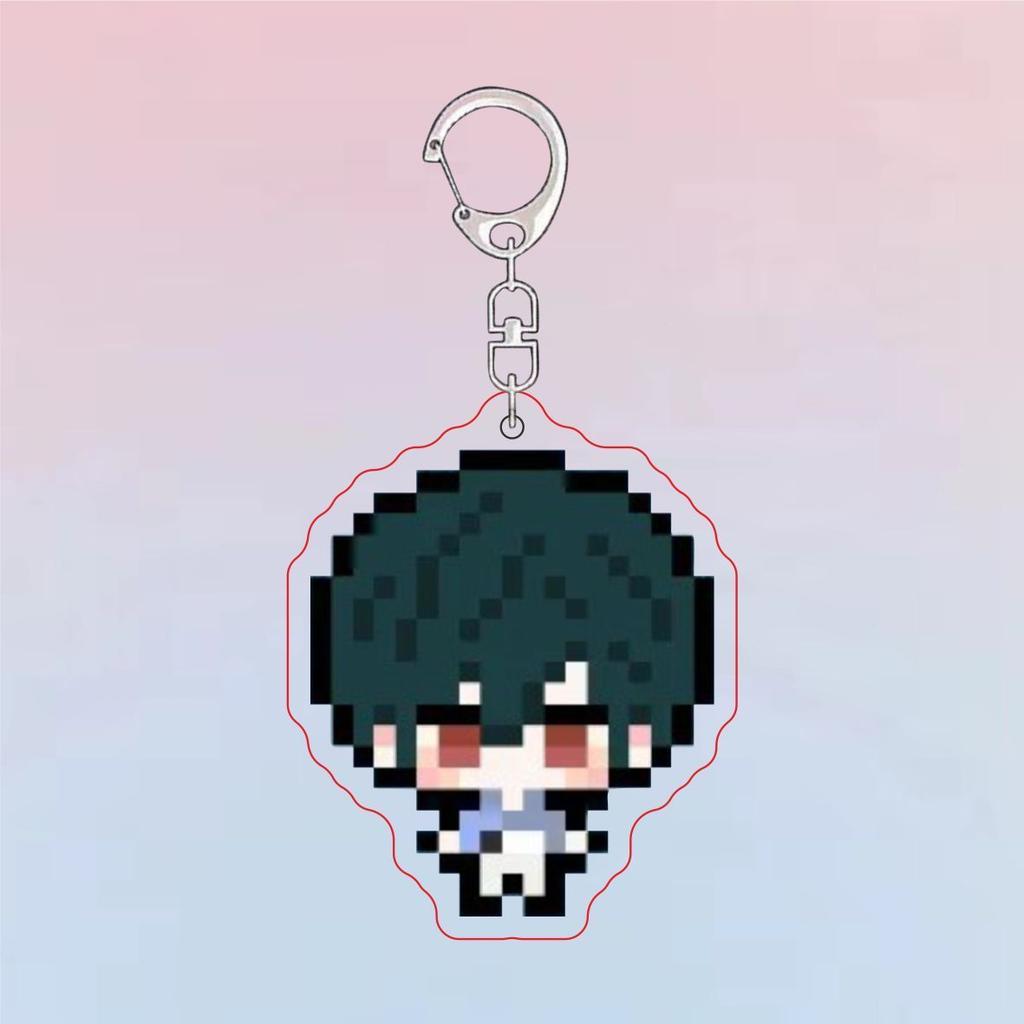 Брелок Пиксельный Клуб плавания Иваттоби Мультяшный Харука Макото Двусторонний Акриловый Брелок Нагиса Декоративный Подвеска для Рюкзака
