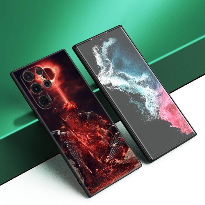 Игровой черный силиконовый чехол для телефона Dark Souls для Samsung Galaxy S23 S21 S20 FE S24 S22 Ultra S10E S10 S9 S8 Plus