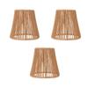 3pcs Small Lamp Shades Replacement Woven Lampshade for Floor Lamps Pendant Light Chandelier