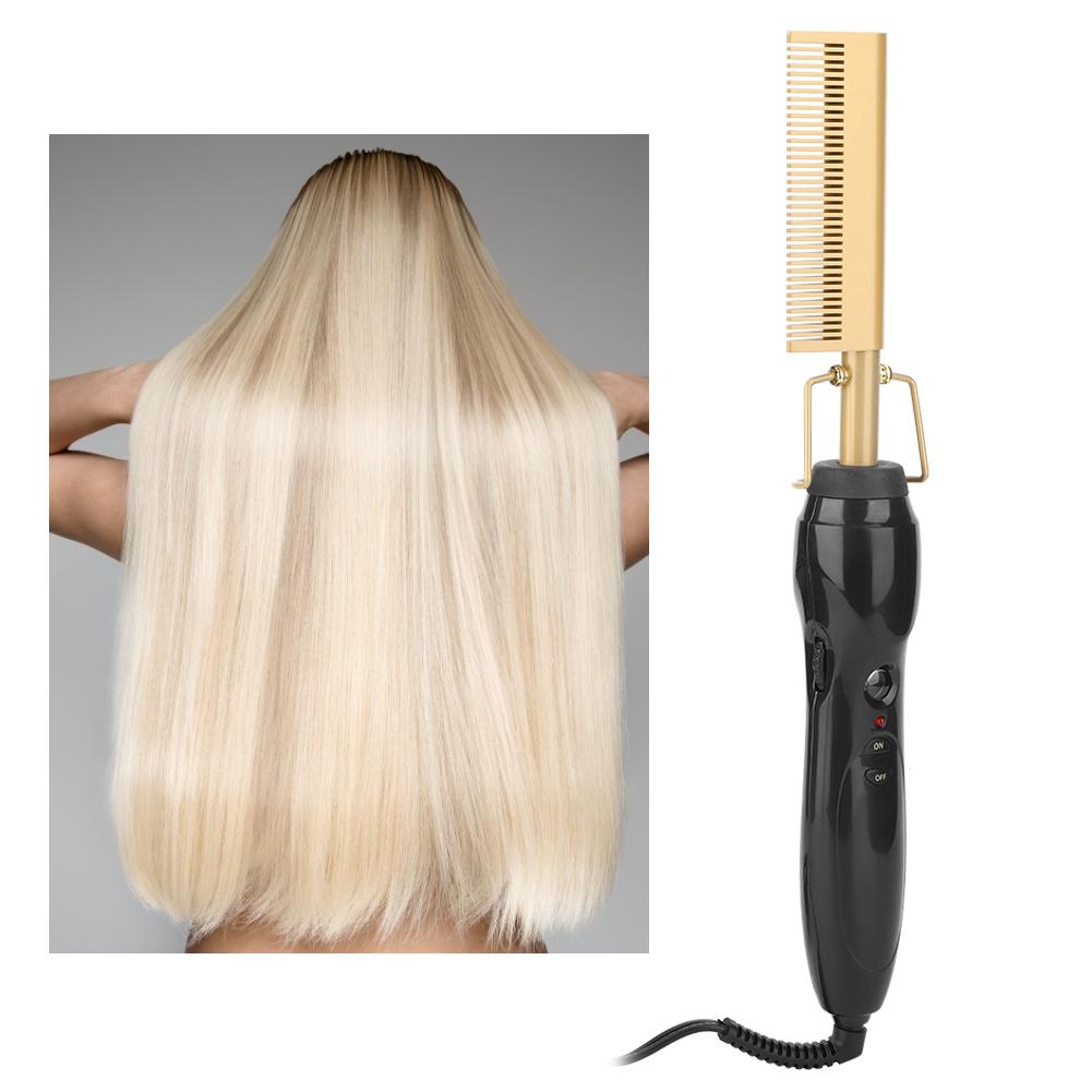 Alloy Electric Hair Straightener Comb Digital Display Hair Styling Tool Comb