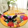 Personalized B-Bing Bunny Round Chair Office Rug - Perfect for Mat, Office Chair & More - Ideal Gift for Birthdays and Holidays