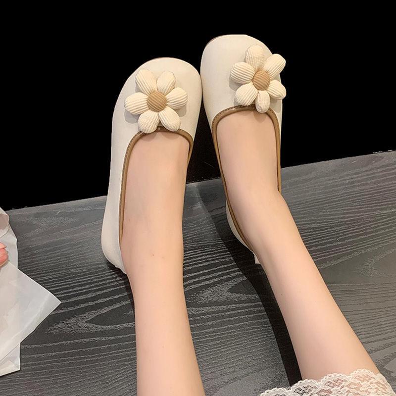 Женские туфли на плоской подошве, новые осенние туфли-лодочки для беременных на мягкой подошве, женские туфли-дудочки из мягкой кожи, женские туфли-яичный рулет