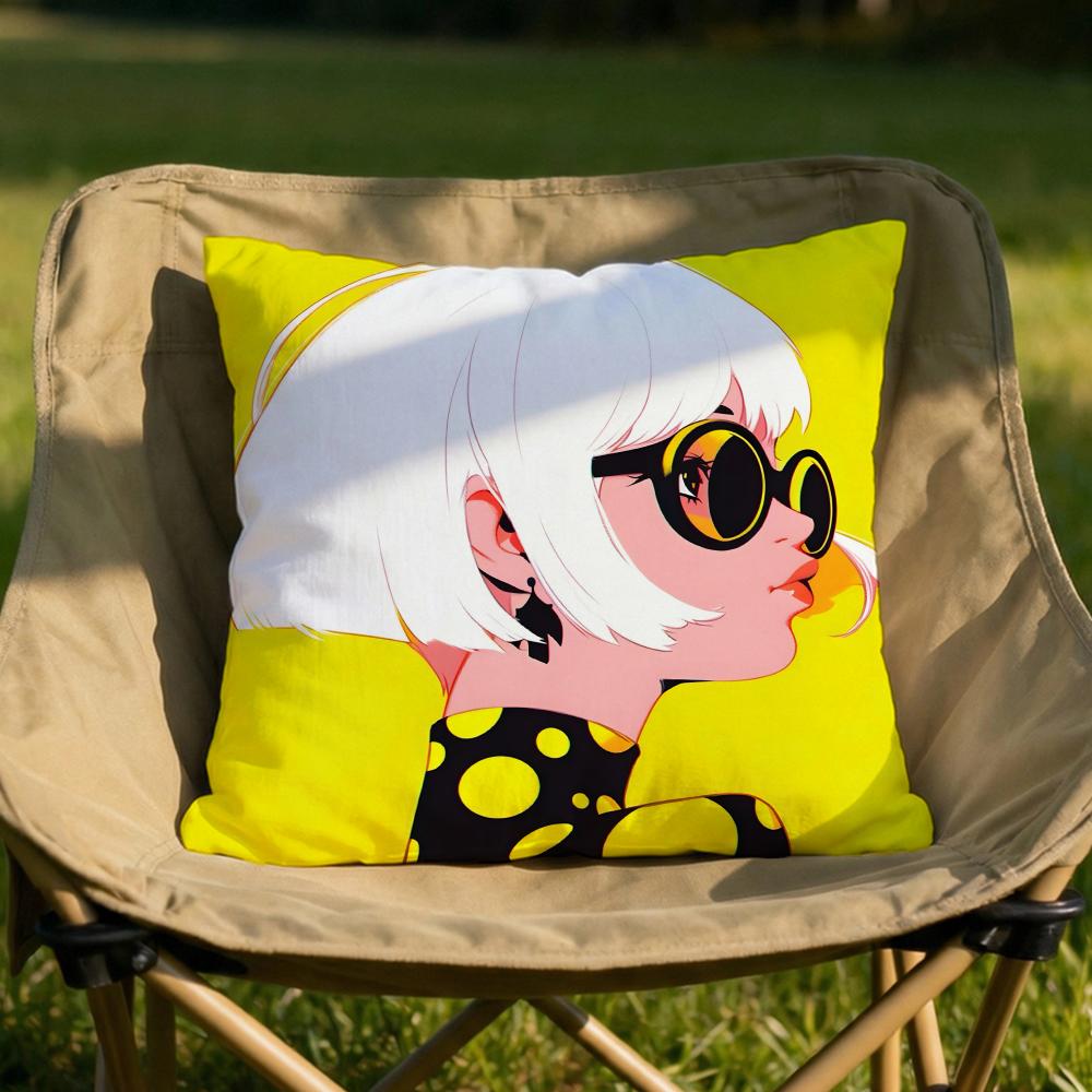Yayoi Kusama Minimalism Cushion Cover Soft Reversible Durable Pillow Cover MultiScene Use for Home Car Daily Comfort