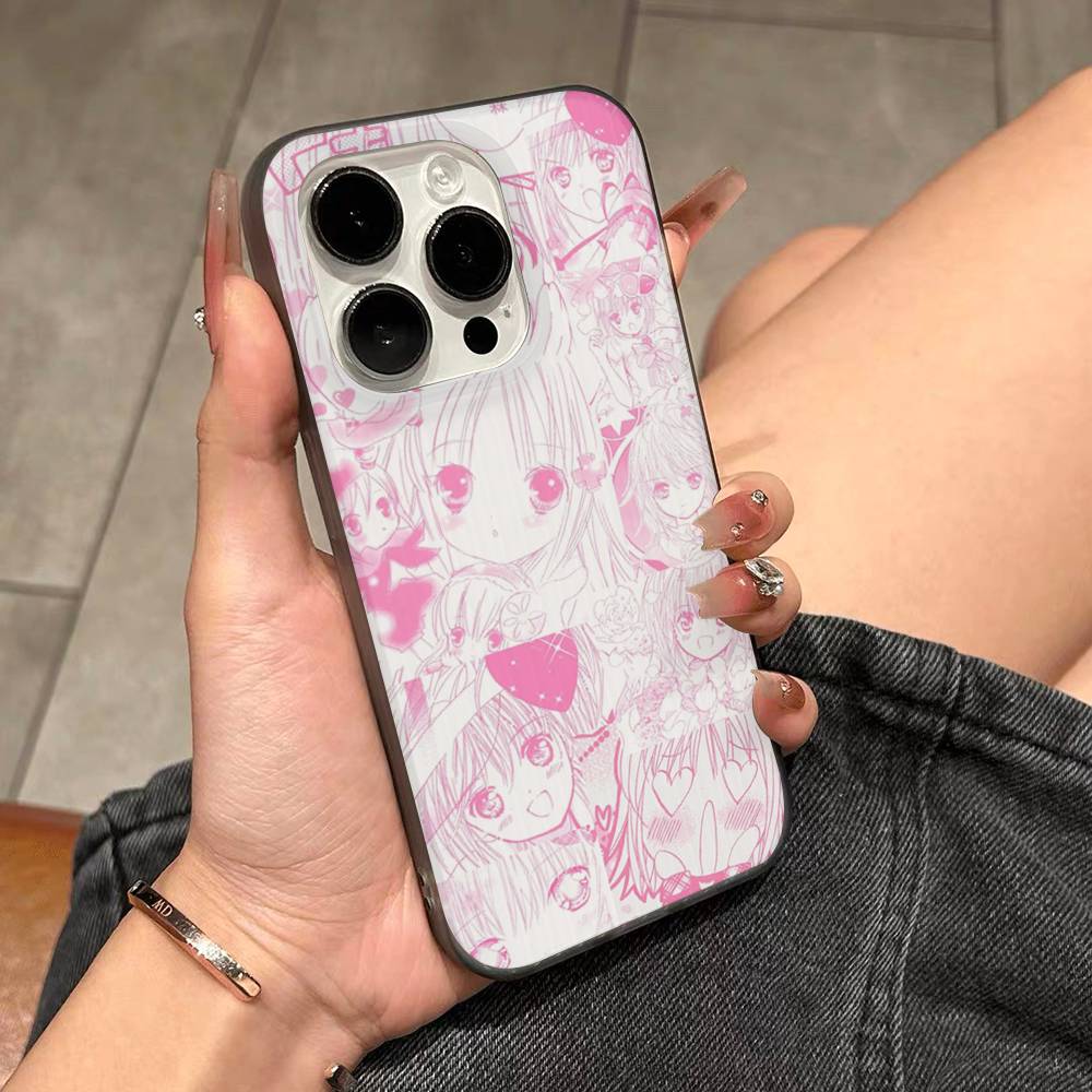 АНIME Shugo Chara Аму Чехол для телефона Для IPhone 17 16 15 14 13 12 11 Pro Max Plus Pro Полоска Мягкий чехол