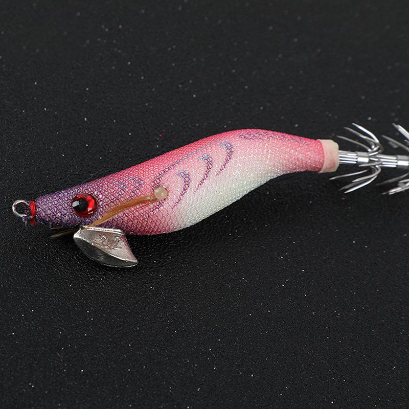 1/5Pcs Fishing Lures Wrapped Prawn Lure Octopus Shrimp Wood Baits Squid Jig Fishing Hooks For Saltwater Freshwater Fishing