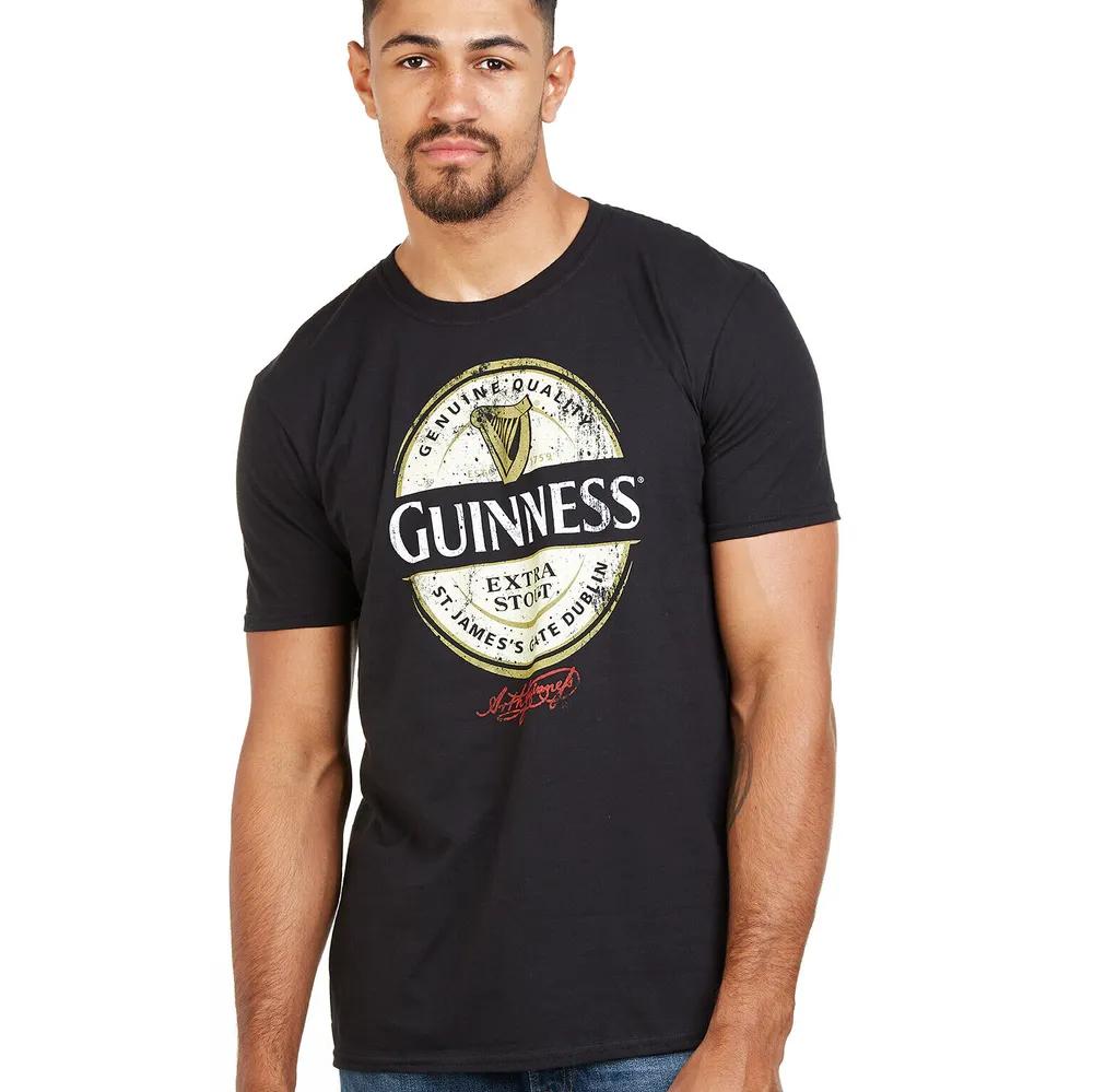Унисекс Хлопковая футболка с коротким рукавом и круглым вырезом Guinness