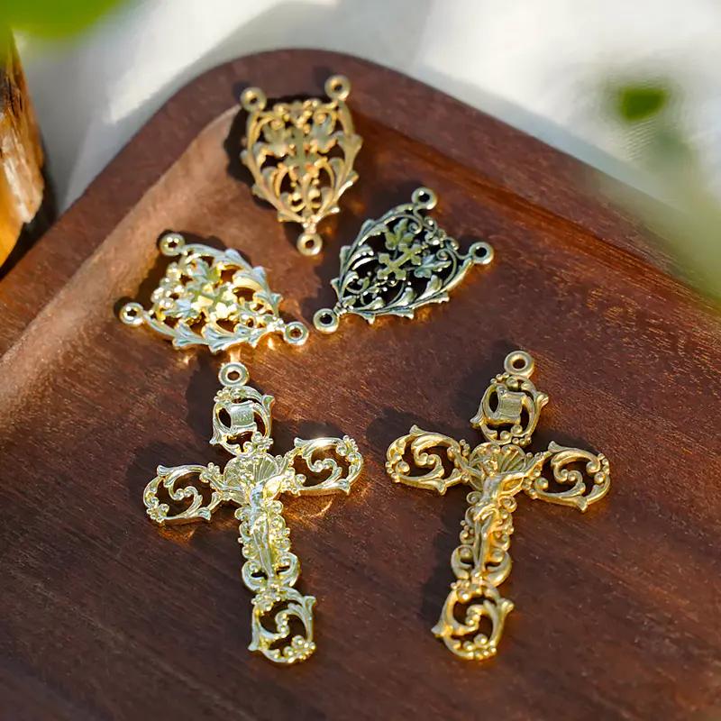 Треугольный сплав ювелирных изделий соединитель ювелирных изделий Изготовление ювелирных изделий Ожерелья Браслеты DIY аксессуары Богоматерь Чудес