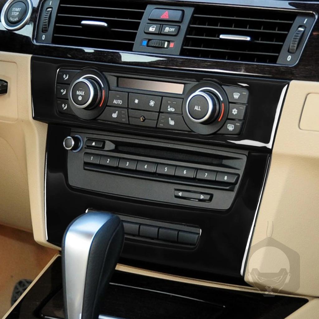 Для Bmw 3 серии 2005-2012 e90 e92 Piano Black Кондиционер CD Панель управления Пластиковая крышка Аксессуары для салона автомобиля