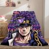 Фланелевое одеяло с принтом JoJo's Bizarre Adventure, Постельное белье в мультяшном стиле для дивана, Уютный домашний декор, Плед для путешествий и пикника_LIAN