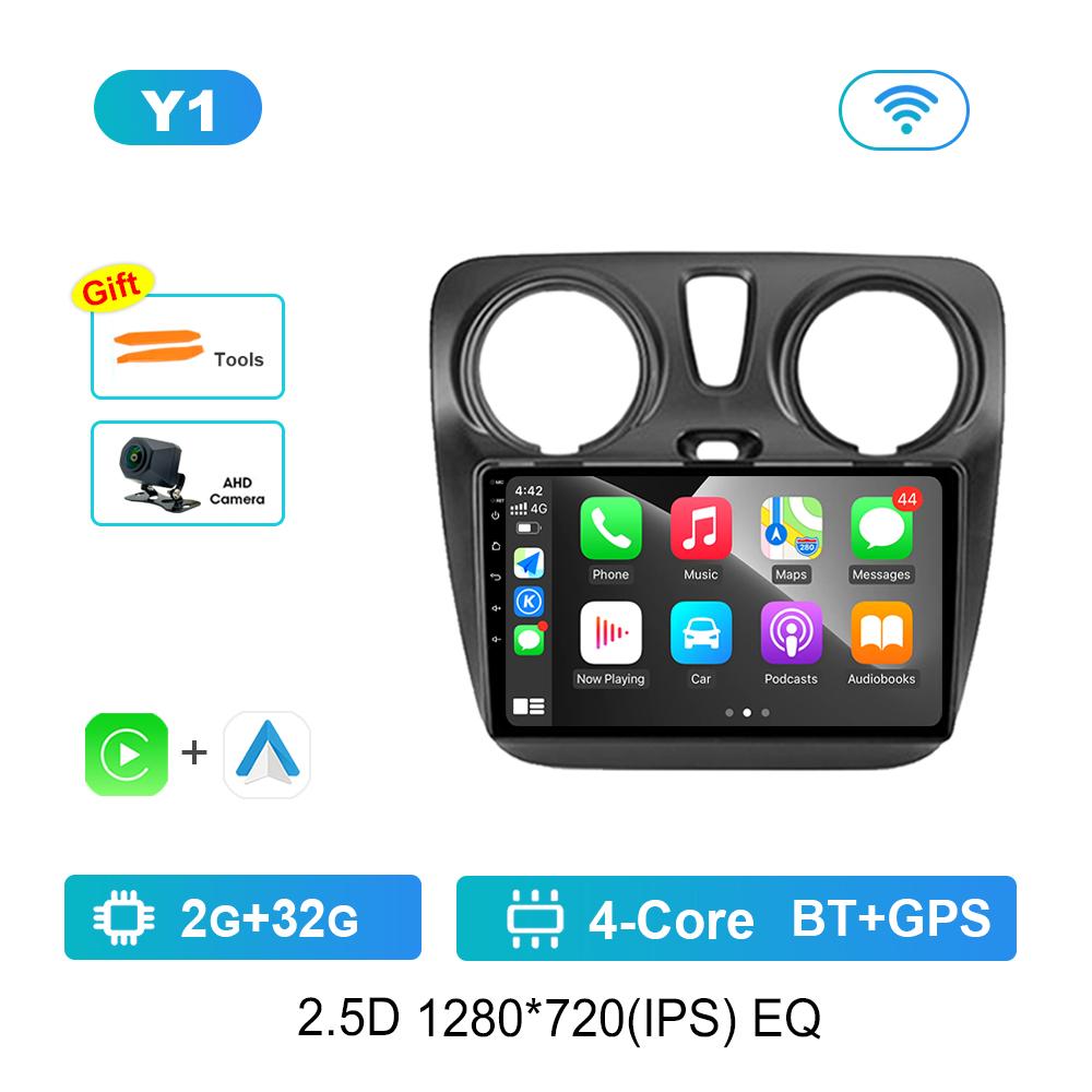 Android Автомагнитола Мультимедийный Видеоплеер для Renault Lodgy Dokker 2012 2013 - 2020 DSP Стерео GPS Навигация 4g WiFi Bluetooth