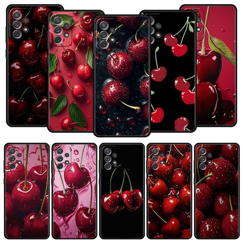 Чери Вишня Фрукт Чехол для Телефона Для Samsung Galaxy A17 A07 A55 A35 A25 A15 A05 A33 5G A31 A23 A21s A13 A41 A73 A53 A51 A71Чехол