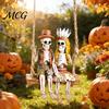 Small Hanging Resin Craft Swing Couple Skeleton Statue, Man Indian Woman Halloween Decoration Figurine, Ornament for Indoor Window Garden Handcrafted
