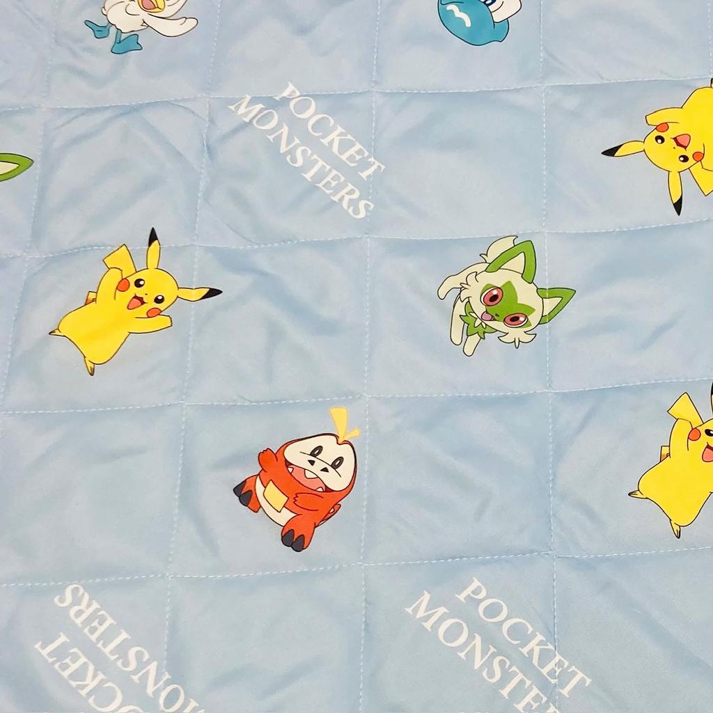 MORIPiLO Pokemon Fitted Sheet, Single (Pikachu & Paldea Friends, Soft & Fluffy, All-Season Use) Summer & Winter Bedding, Bed Mattress Sheet, Blue, 100