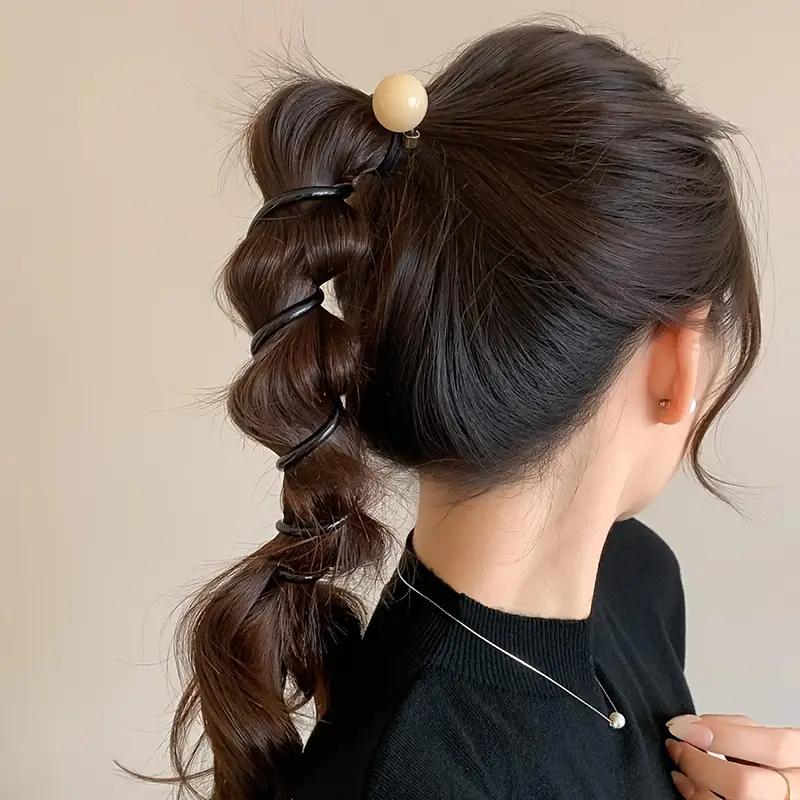 1 шт. Ретро телефонная линия резинка для волос женский темперамент простая резинка-пузырь для плетения волос артефакт повязка на голову резинка для хвостика аксессуары для волос