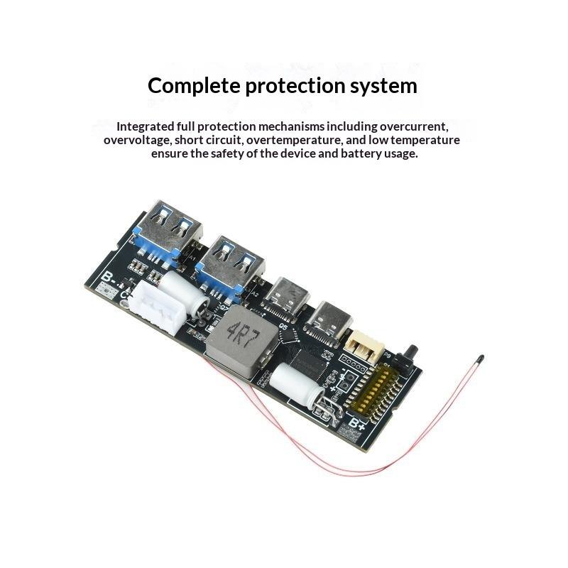 1 Комплект Модуль Power Bank 100 Вт с TFT-экраном 3-5S Двунаправленная Быстрая Зарядка Совместимость с Солнечными Панелями MPPT Плата Защиты Аккумулятора