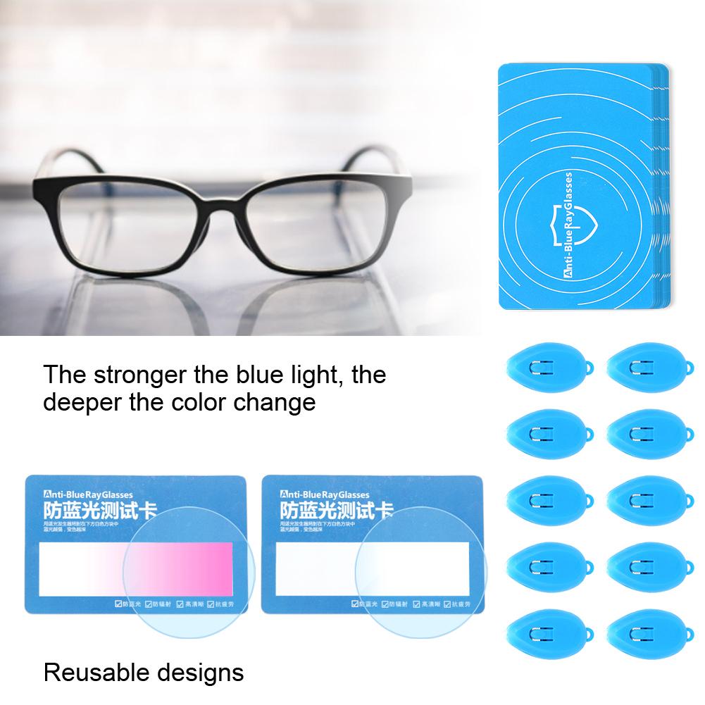 10 Set Professional Anti Blue Light Test Detection Card Blue Light Generator Card