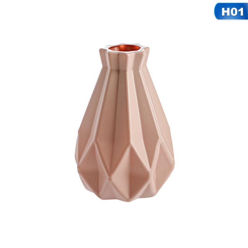 Пластиковая ваза для украшения дома, белая имитация керамического цветочного горшка, корзина для растений, скандинавская свадьба, декоративный обеденный стол, спальня