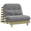 Vidaxl Sofa Rozkładana Typu Futon, Z Materacem, 90X206X11 Cm, Sosnowa