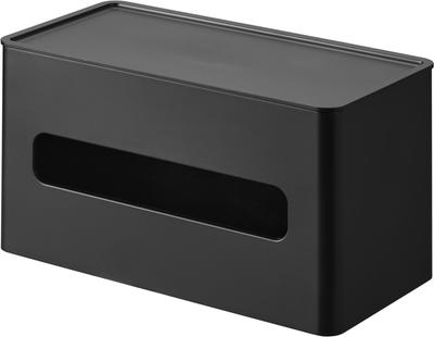 Yamazaki Tower Компактные салфетки влажные x D11 x Салфетки 2041 Двусторонние и Чехол, Черный, Прибл. Ш21,7 В11,8 см, Держатель/Коробка,