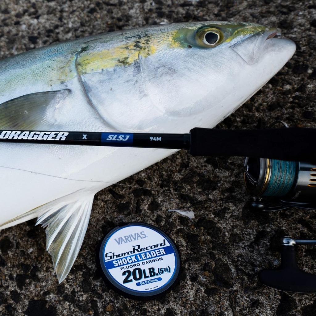 VARIVAS Shore Record Shock 10lb Leader, Fluorocarbon, 30m, (2.5)